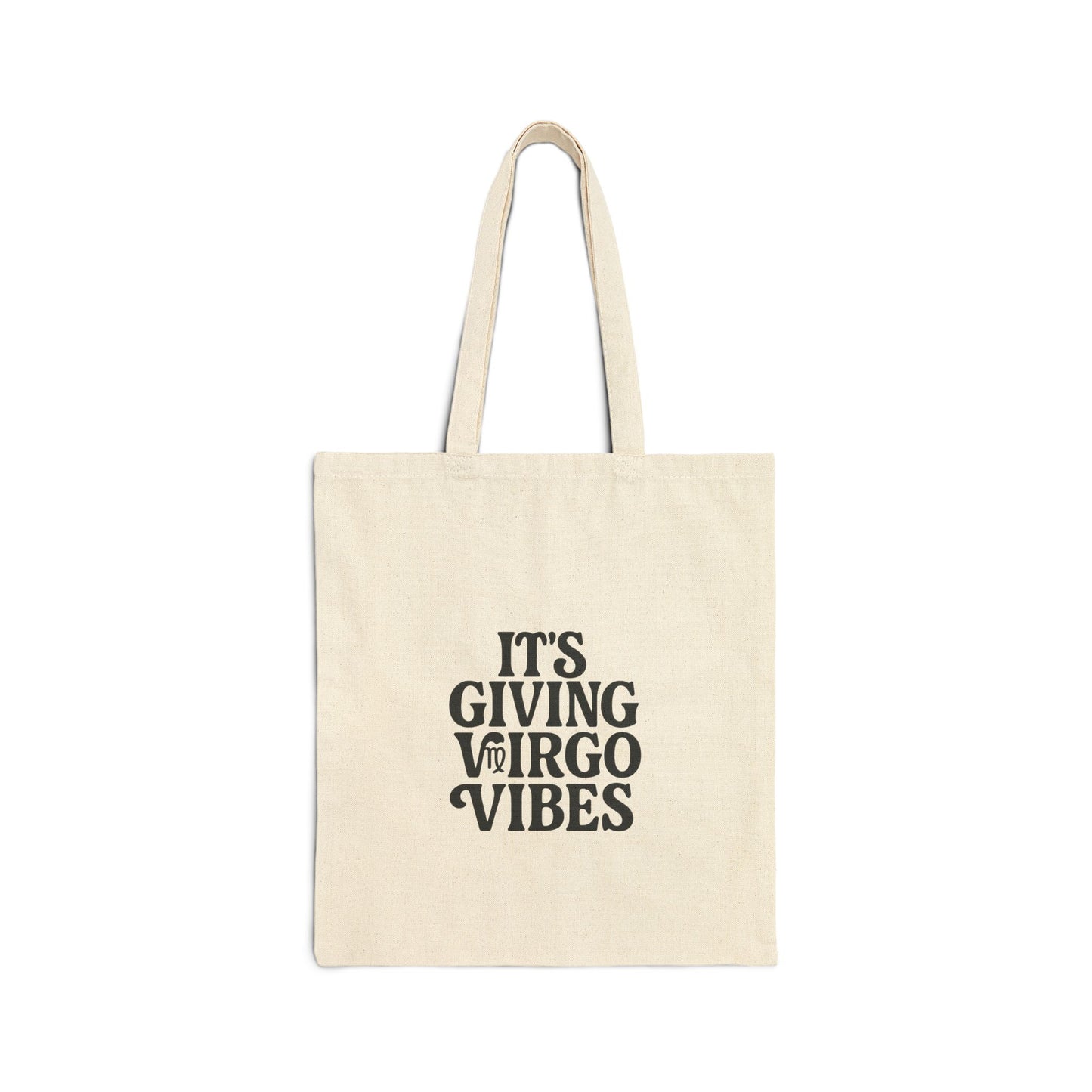 It's Giving Virgo Vibes Cotton Canvas Tote Bag