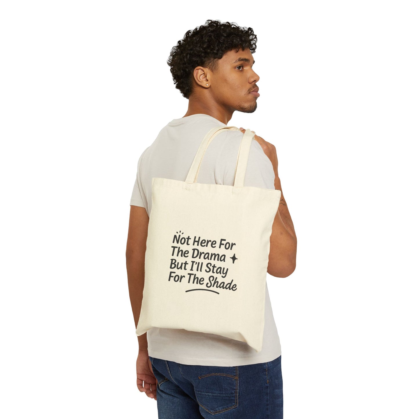 Not Here For The Drama Cotton Canvas Tote Bag