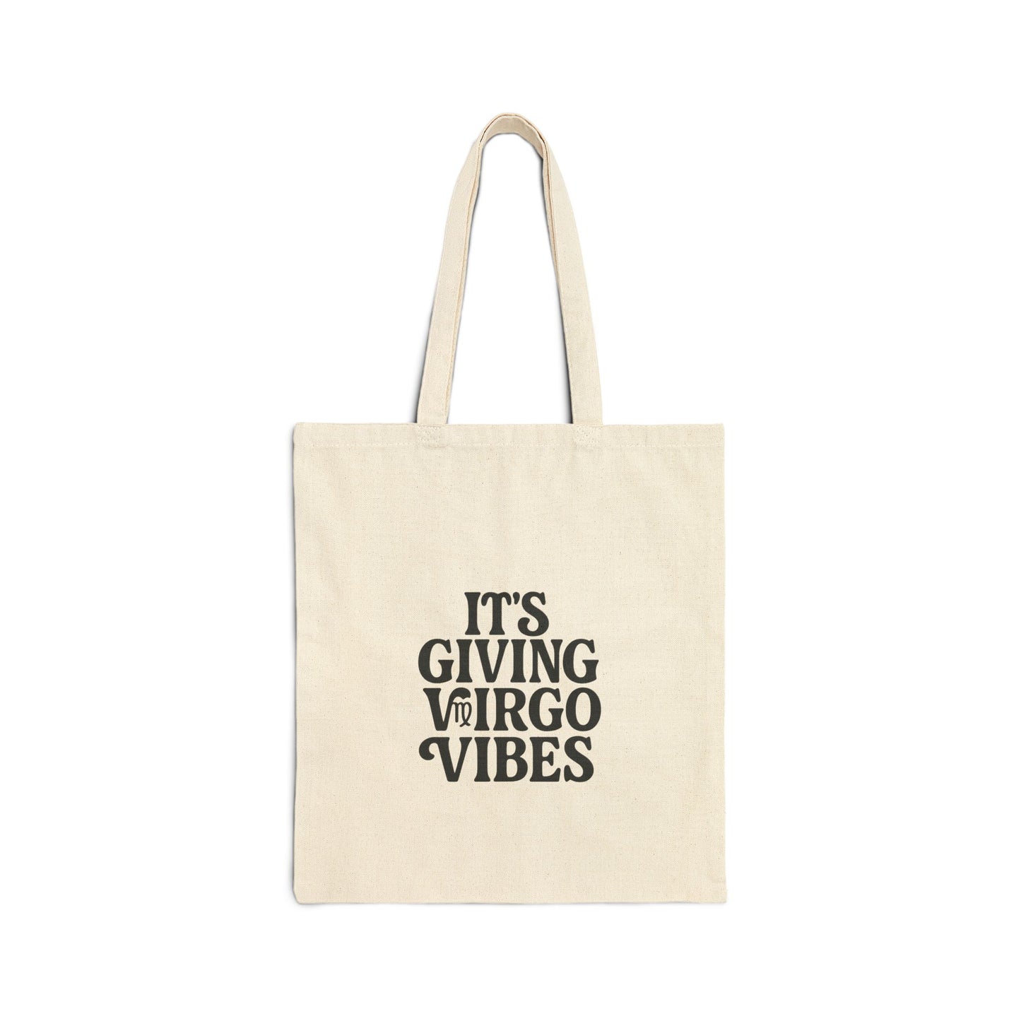 It's Giving Virgo Vibes Cotton Canvas Tote Bag