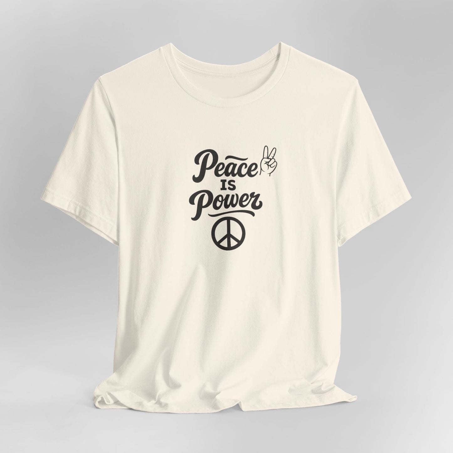 Peace Is Power Unisex Jersey Short Sleeve Tee