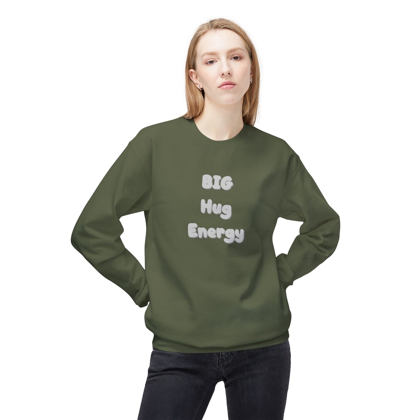 Big Hug Energy Unisex Midweight Softstyle Fleece Crewneck Sweatshirt