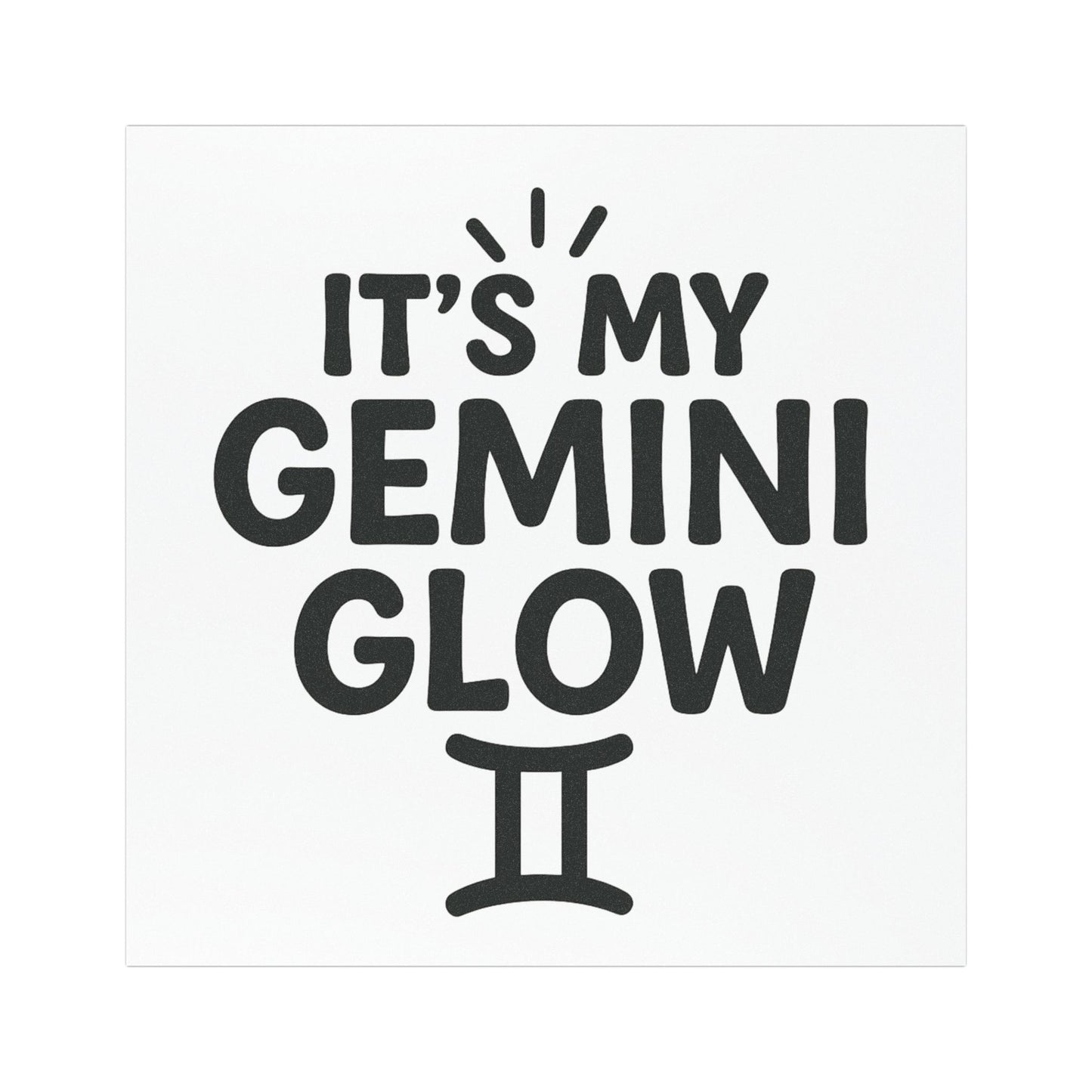 It's My Gemini Glow Car Magnet