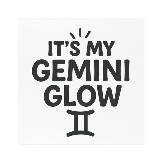 It's My Gemini Glow Car Magnet