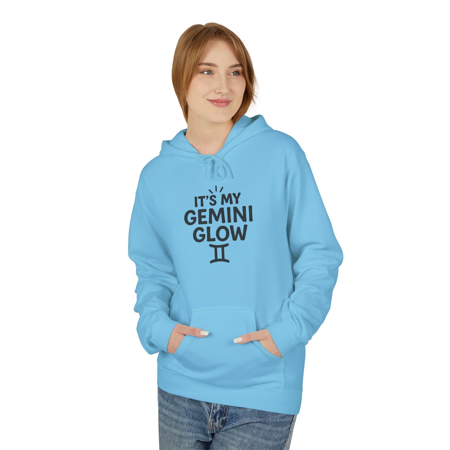 It's My Gemini Glow Unisex Midweight Softstyle Fleece Hoodie