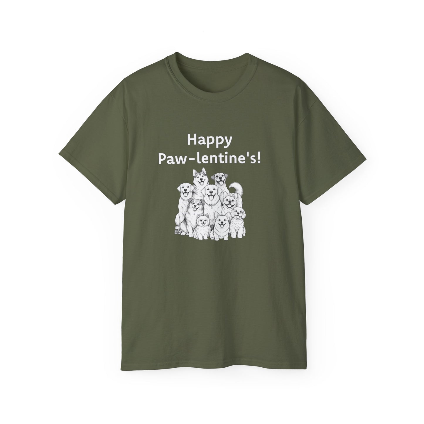 Happy Paw-lentine's Unisex Ultra Cotton Tee