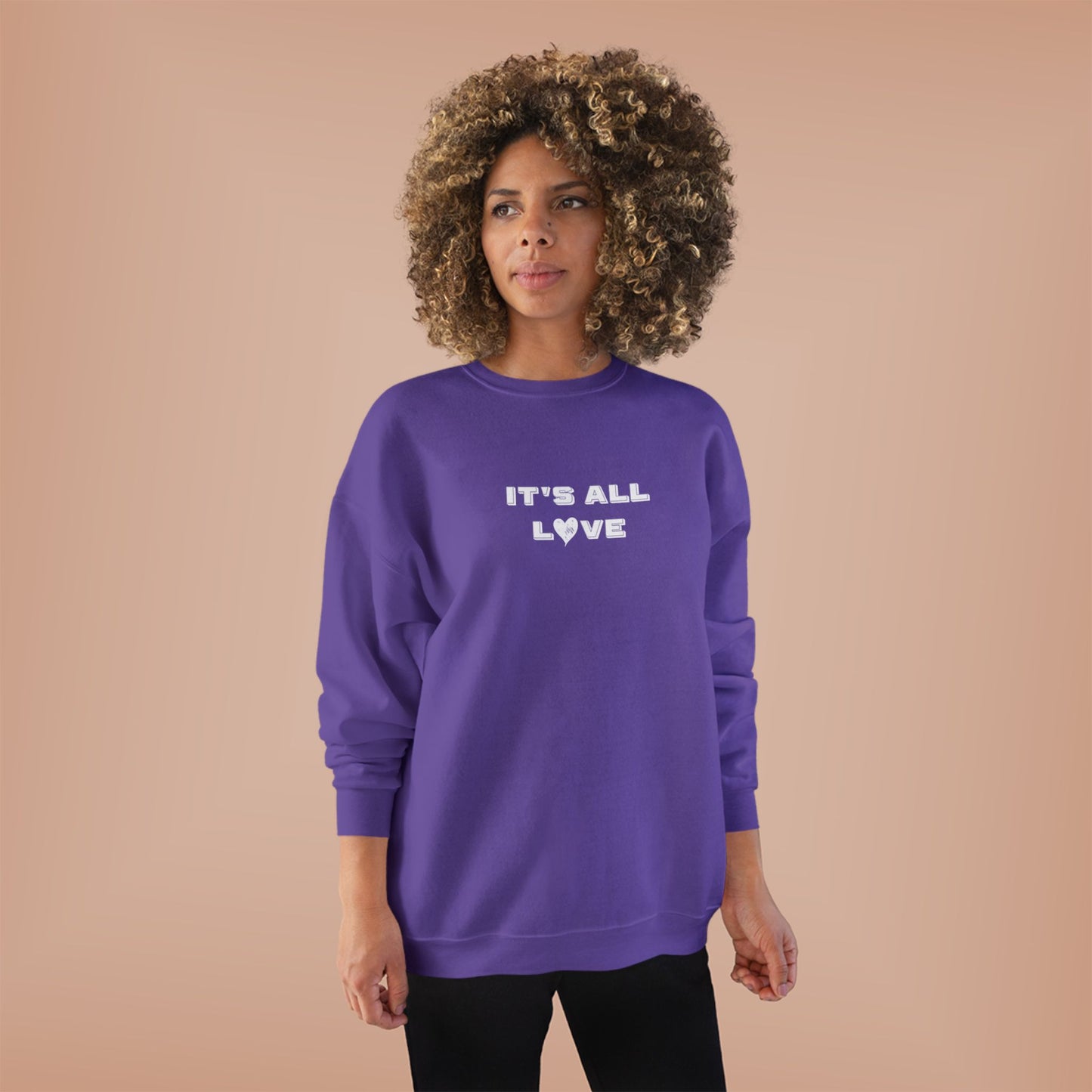 It's All Love Unisex EcoSmart® Crewneck Sweatshirt