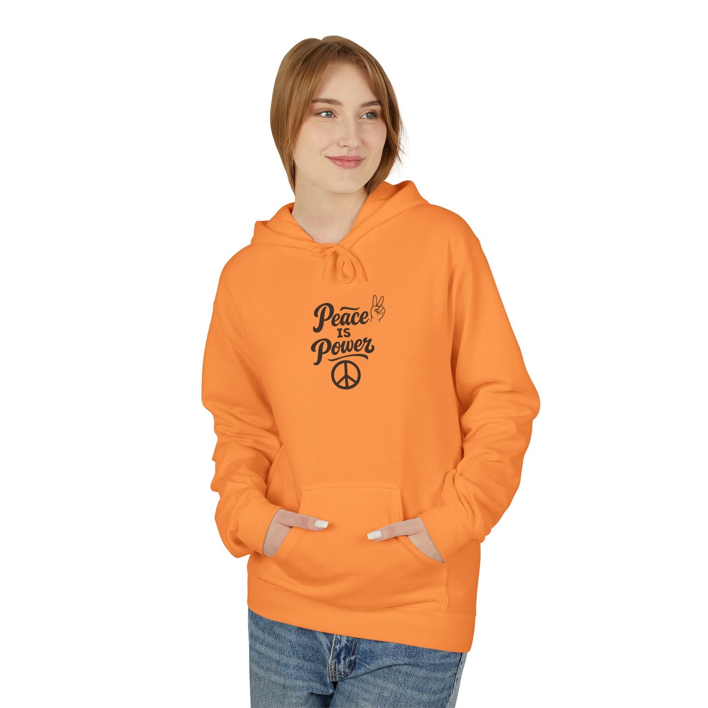 Peace Is Power Unisex Midweight Softstyle Fleece Hoodie