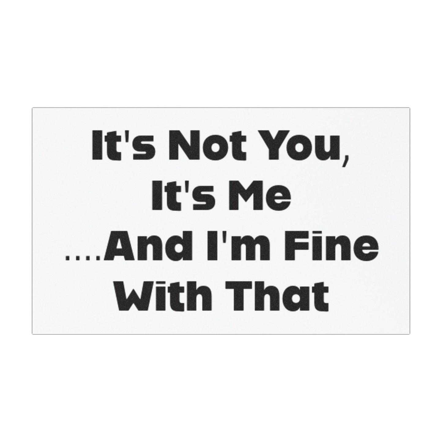 It's Not You, It's Me And I'm Fine With That Car Magnet