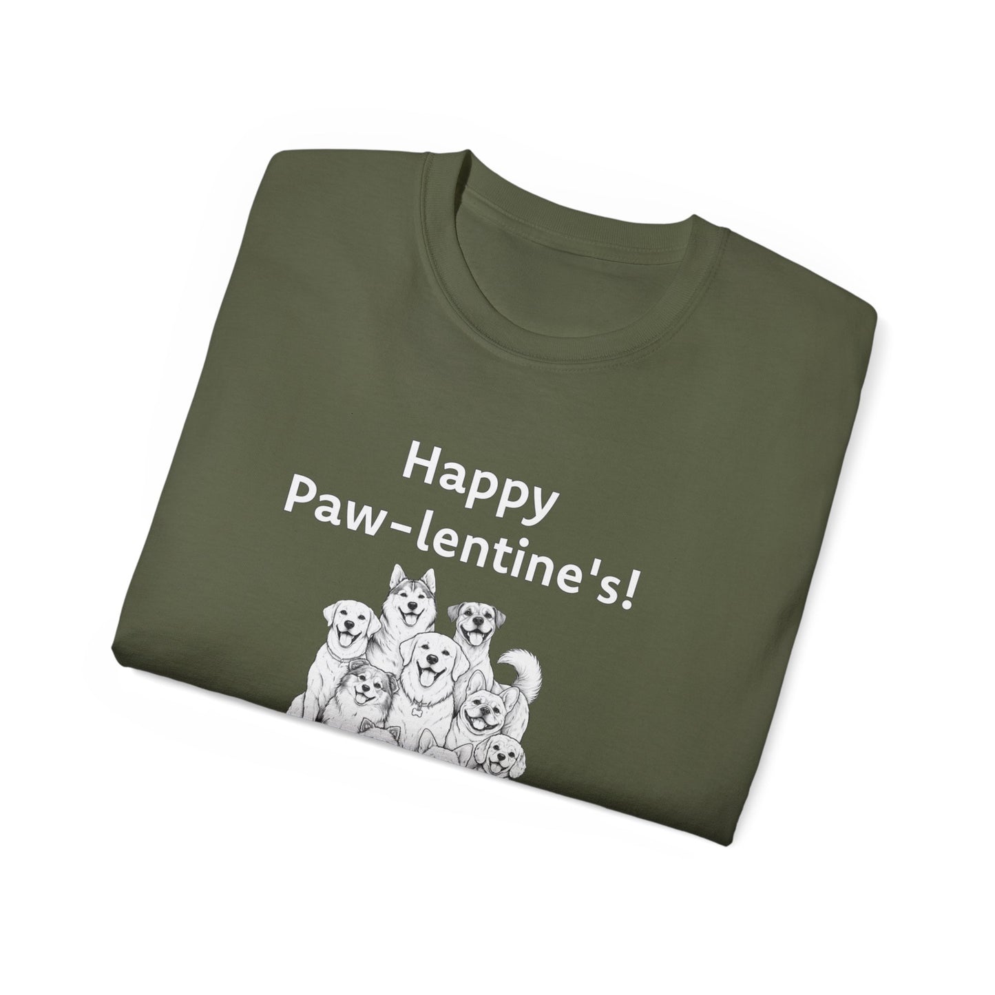 Happy Paw-lentine's Unisex Ultra Cotton Tee