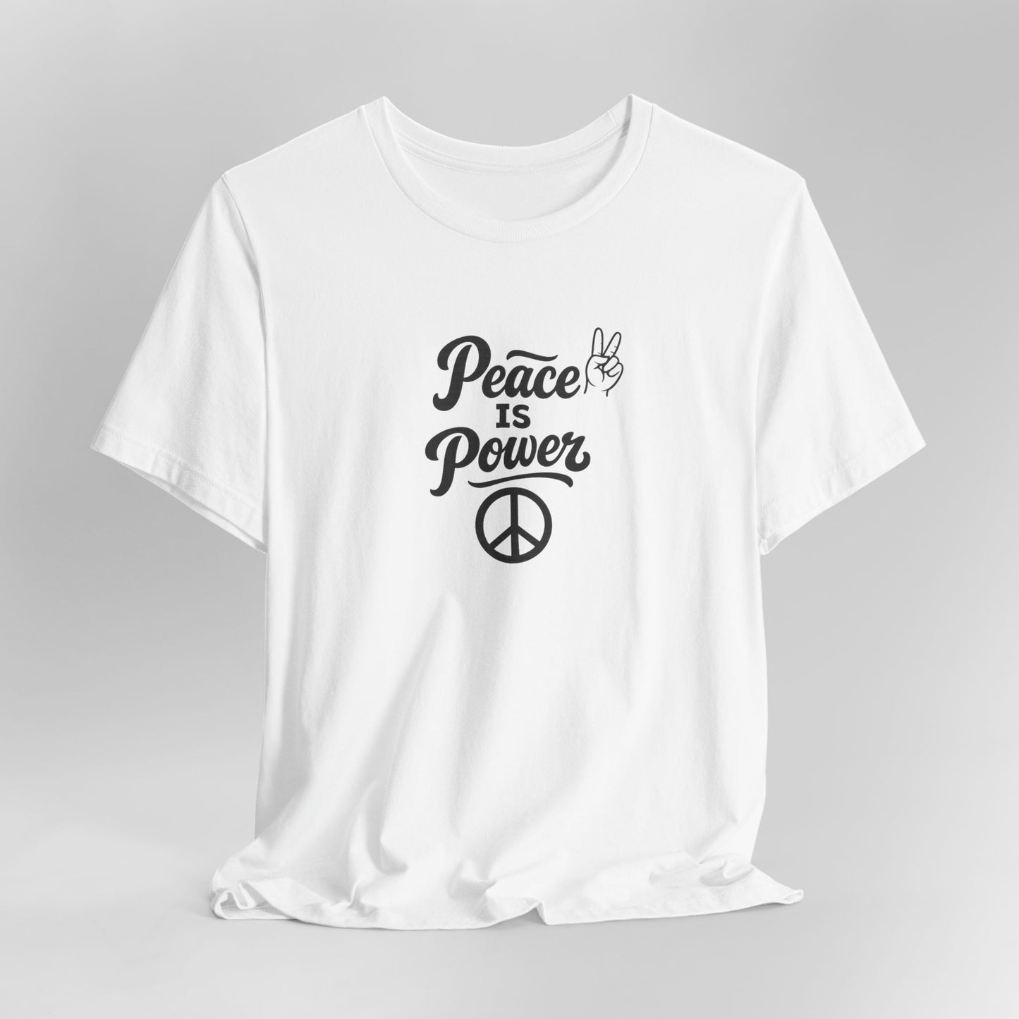Peace Is Power Unisex Jersey Short Sleeve Tee
