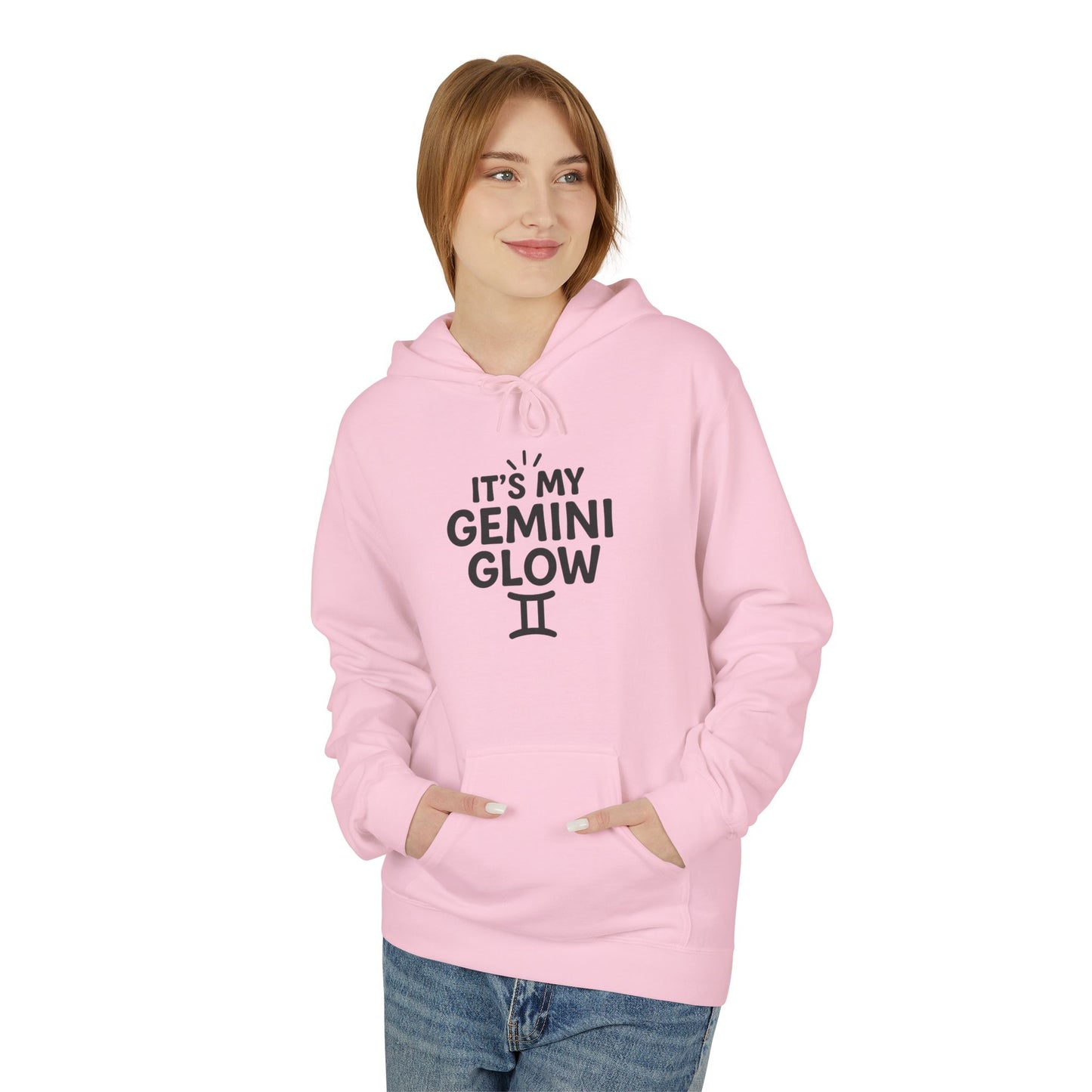 It's My Gemini Glow Unisex Midweight Softstyle Fleece Hoodie