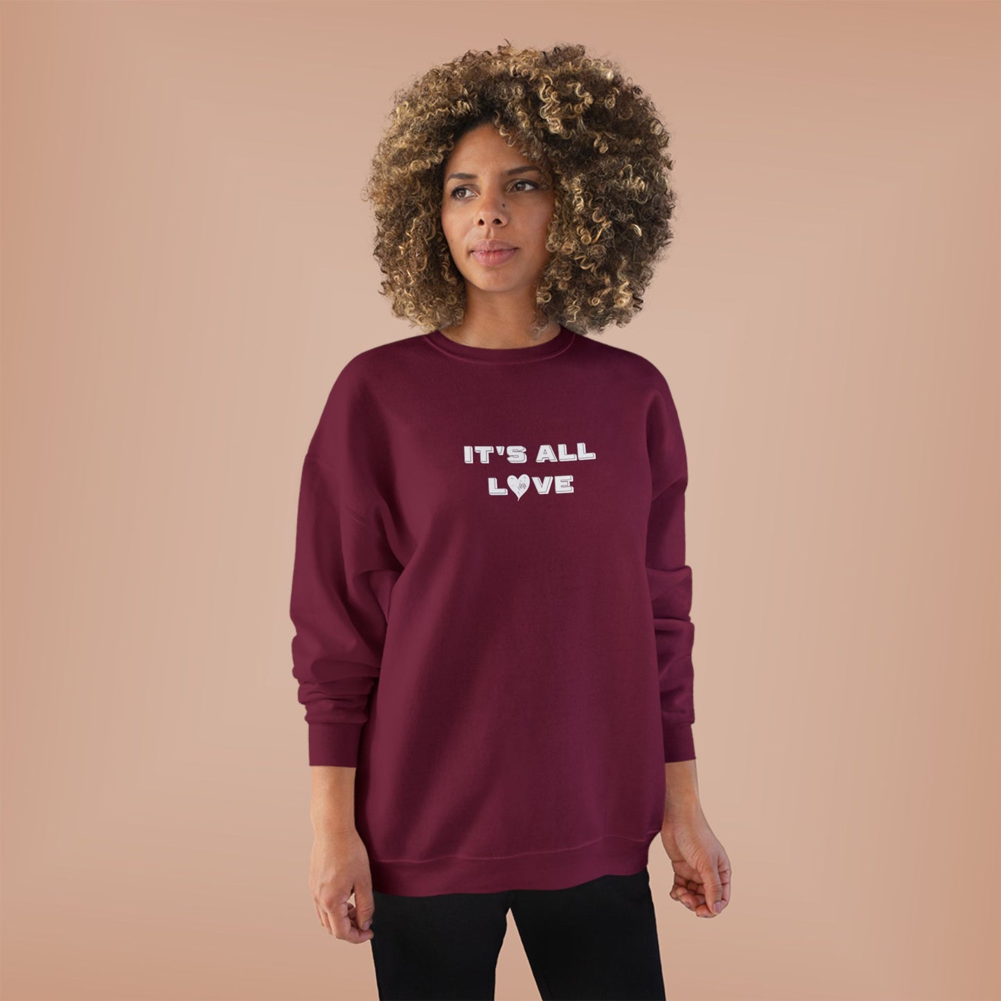 It's All Love Unisex EcoSmart® Crewneck Sweatshirt