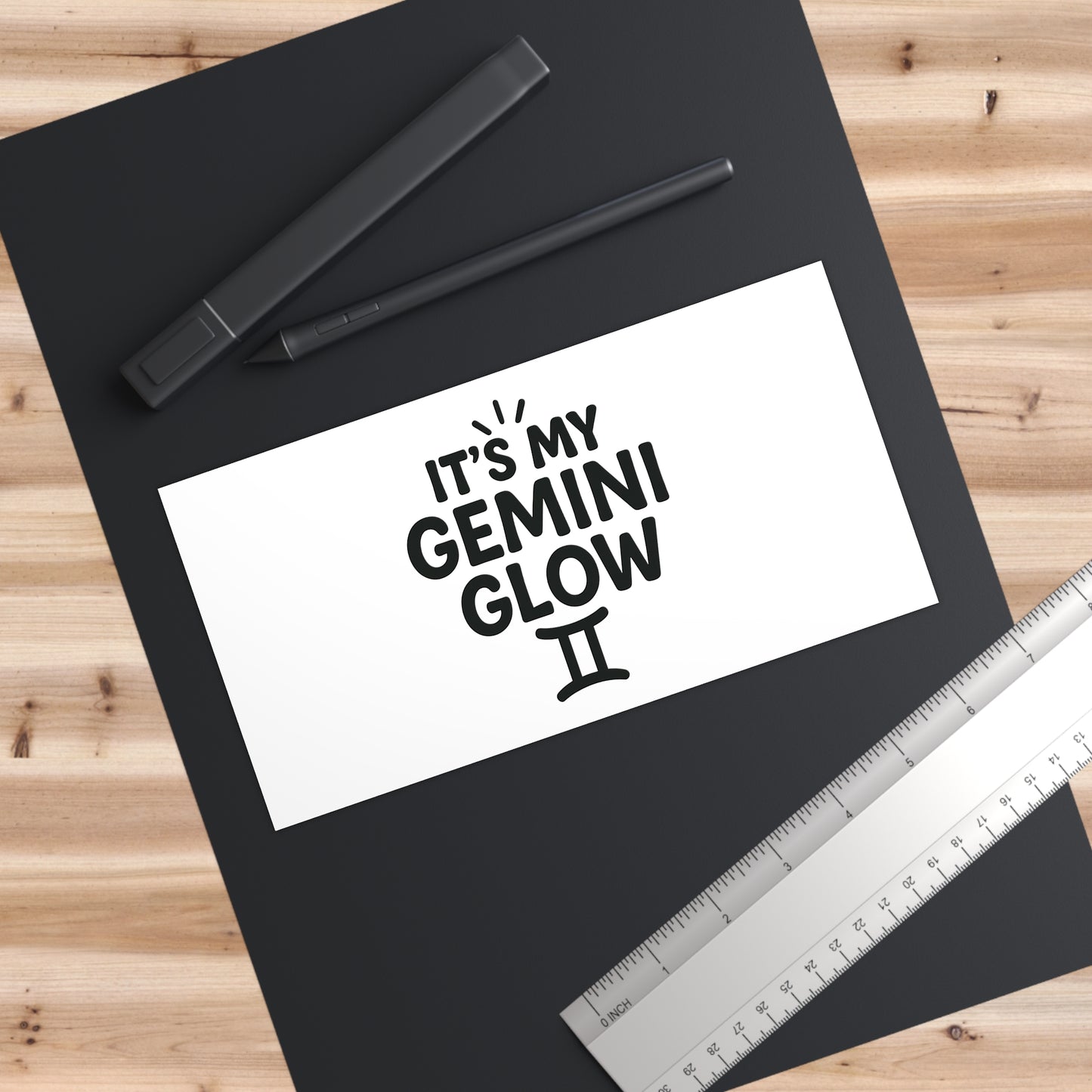 It's My Gemini Glow Bumper Sticker