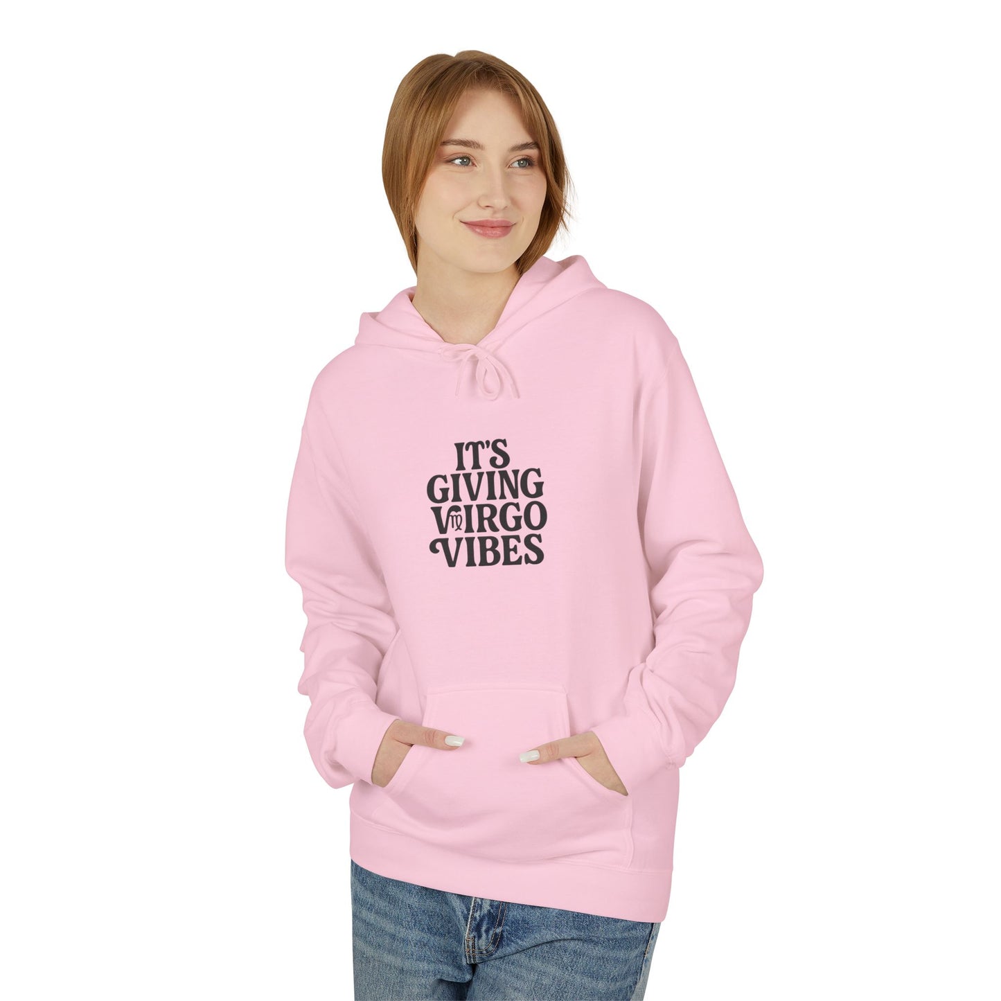 It's Giving Virgo Vibes Unisex Midweight Softstyle Fleece Hoodie