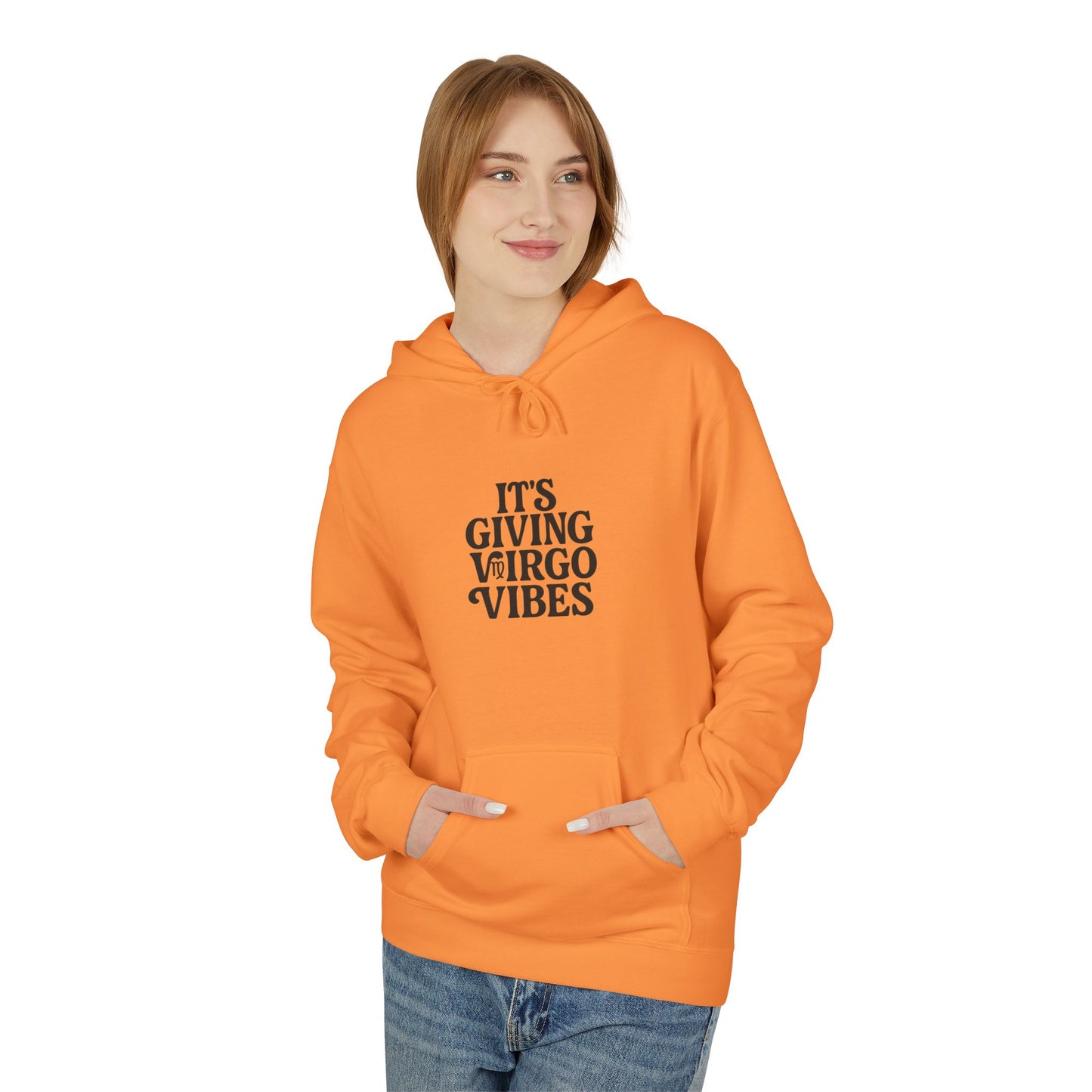 It's Giving Virgo Vibes Unisex Midweight Softstyle Fleece Hoodie