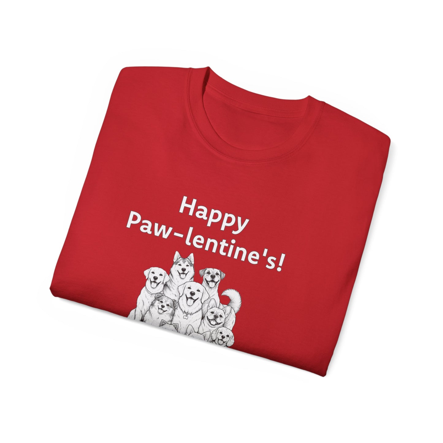 Happy Paw-lentine's Unisex Ultra Cotton Tee