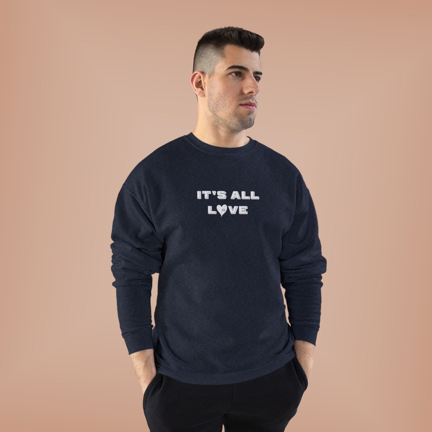 It's All Love Unisex EcoSmart® Crewneck Sweatshirt