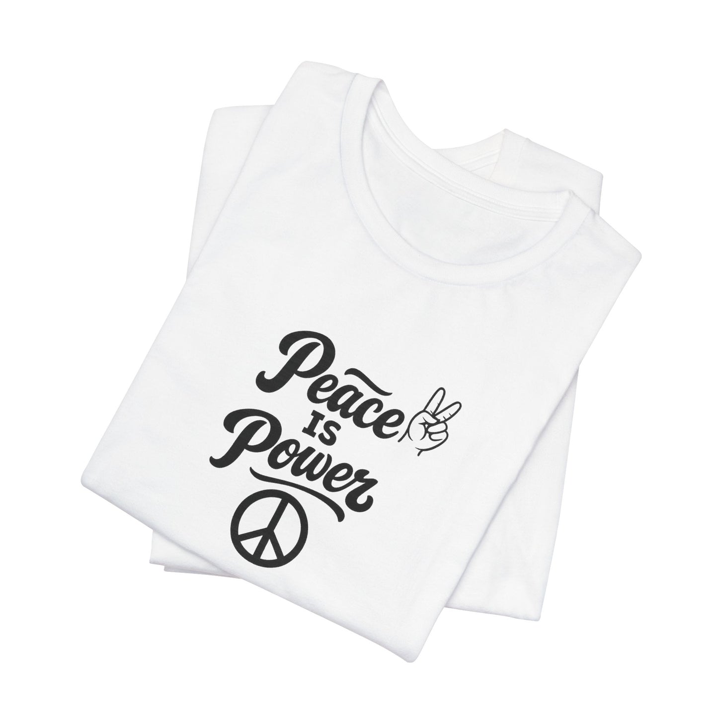Peace Is Power Unisex Jersey Short Sleeve Tee