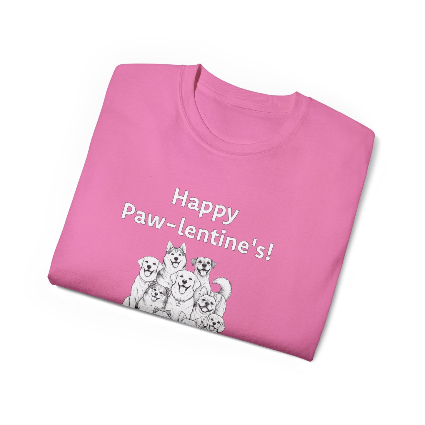 Happy Paw-lentine's Unisex Ultra Cotton Tee