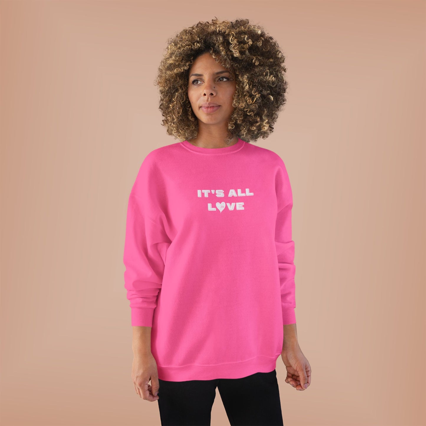 It's All Love Unisex EcoSmart® Crewneck Sweatshirt