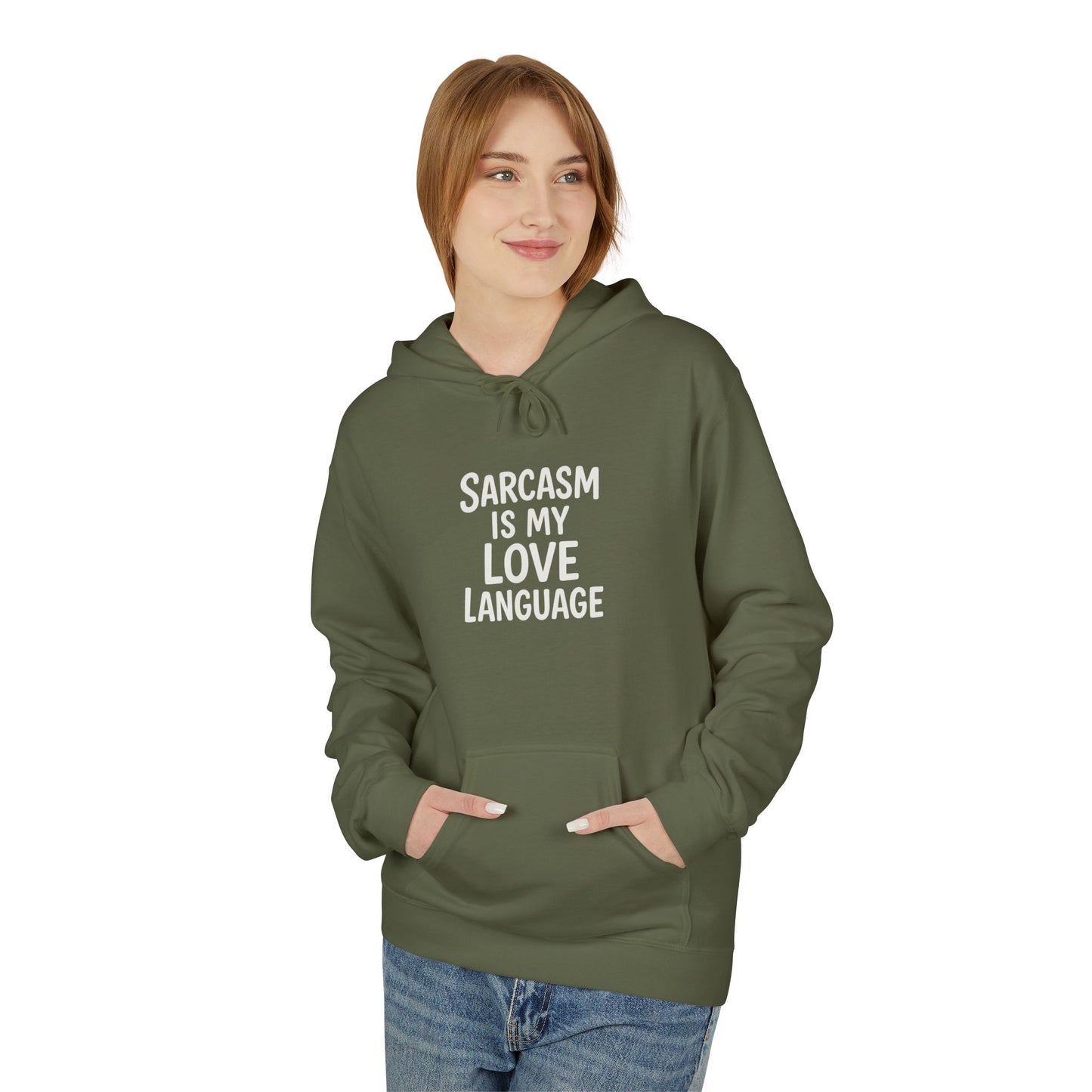 Sarcasm Is My Love Language Unisex Midweight Softstyle Fleece Hoodie