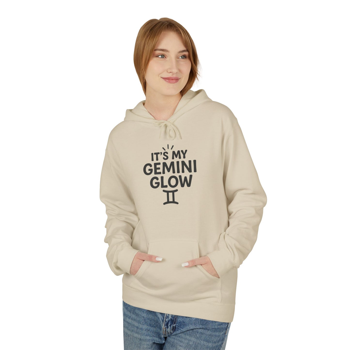 It's My Gemini Glow Unisex Midweight Softstyle Fleece Hoodie