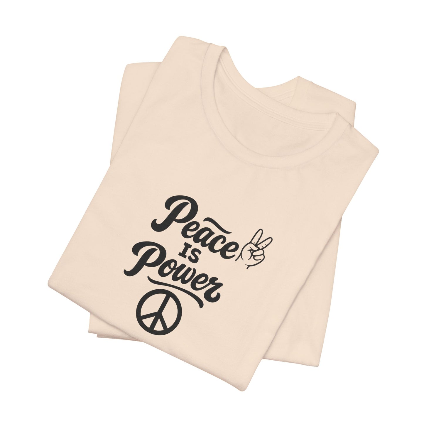 Peace Is Power Unisex Jersey Short Sleeve Tee