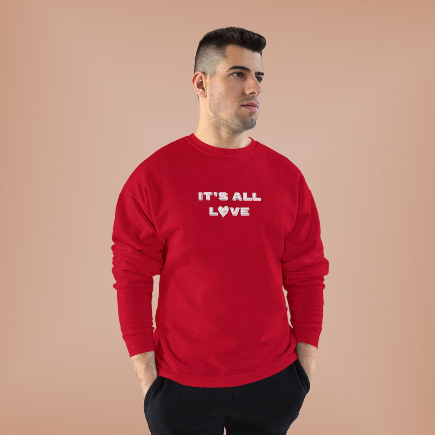 It's All Love Unisex EcoSmart® Crewneck Sweatshirt