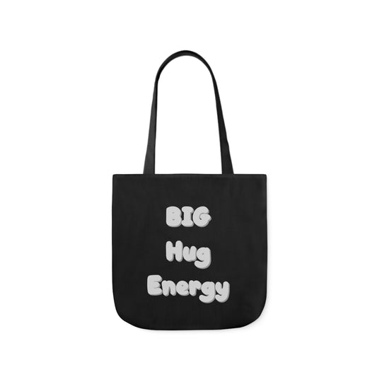 BIG Hug Energy Polyester Canvas Tote Bag in Black