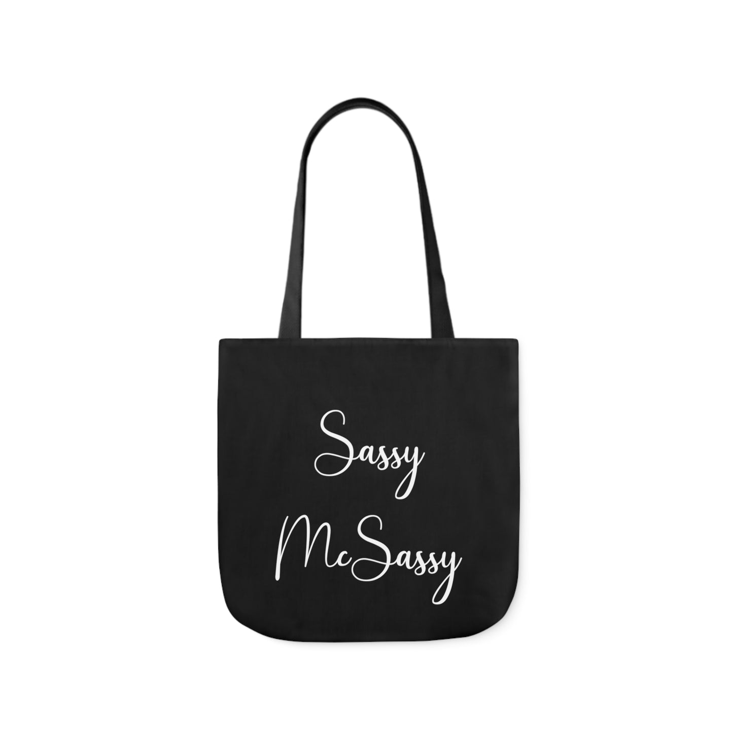 Sassy McSassy Polyester Canvas Tote Bag in Black