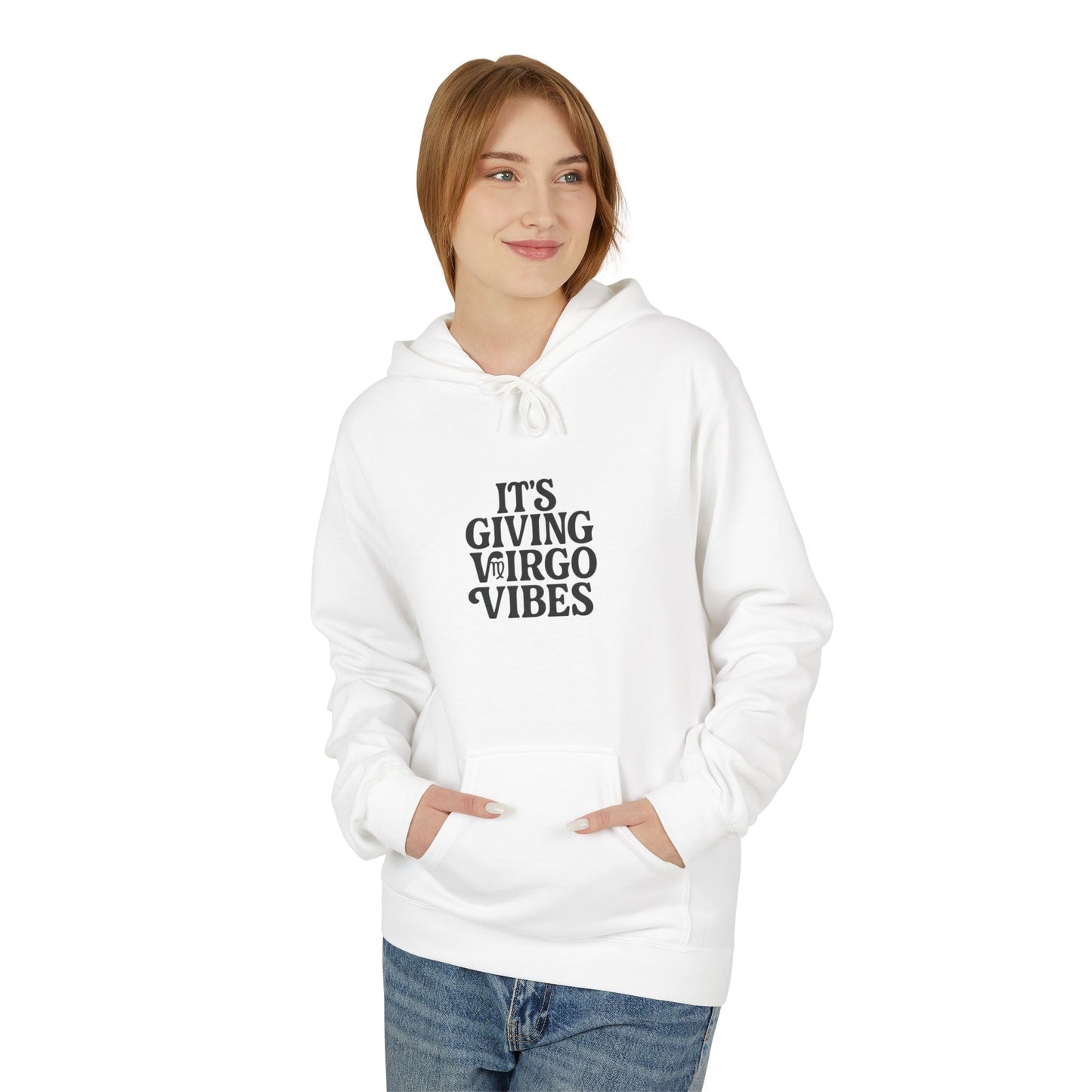 It's Giving Virgo Vibes Unisex Midweight Softstyle Fleece Hoodie