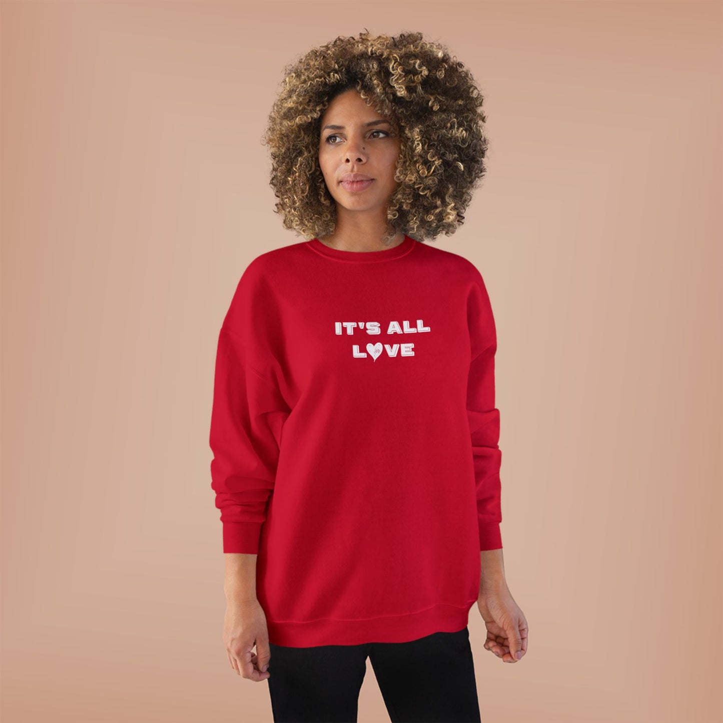 It's All Love Unisex EcoSmart® Crewneck Sweatshirt