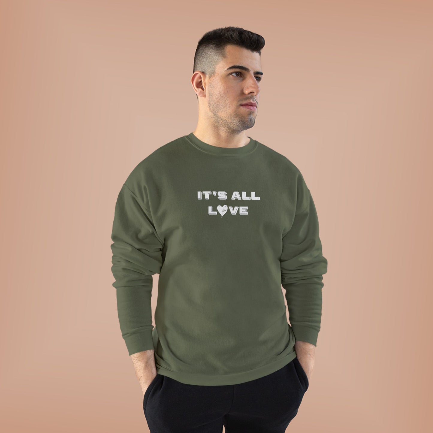 It's All Love Unisex EcoSmart® Crewneck Sweatshirt