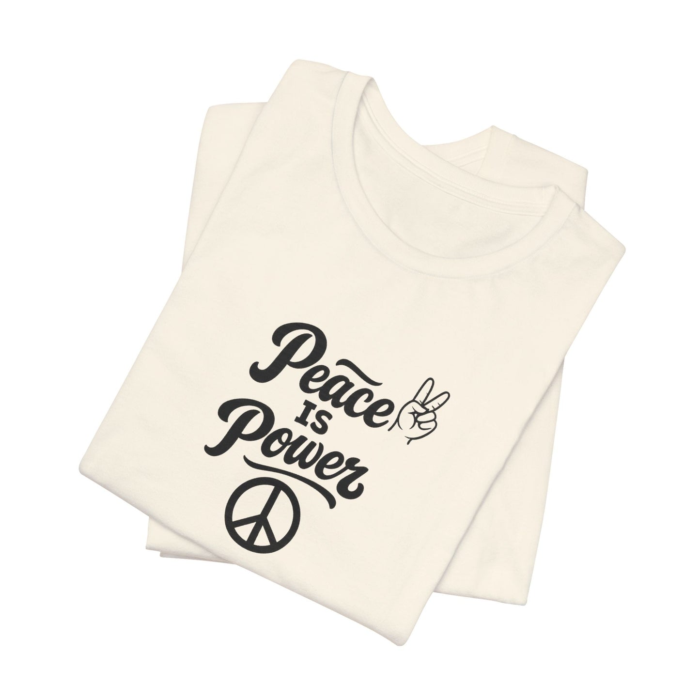 Peace Is Power Unisex Jersey Short Sleeve Tee