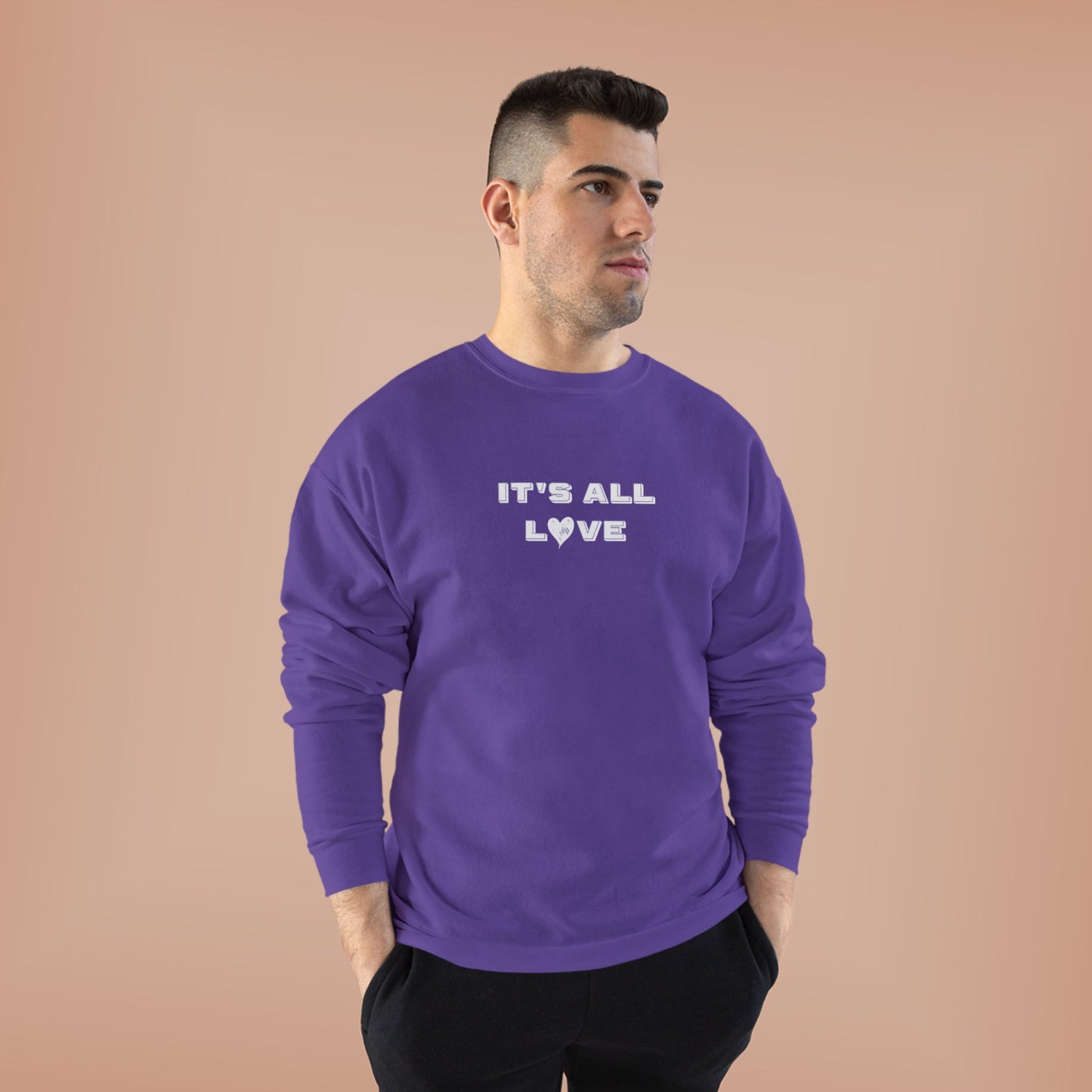 It's All Love Unisex EcoSmart® Crewneck Sweatshirt