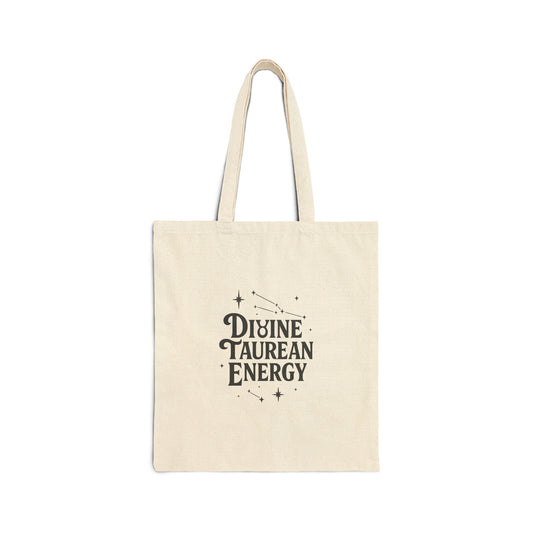 Divine Taurean Energy Cotton Canvas Tote Bag