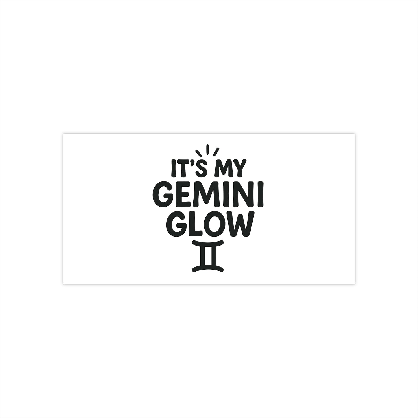 It's My Gemini Glow Bumper Sticker