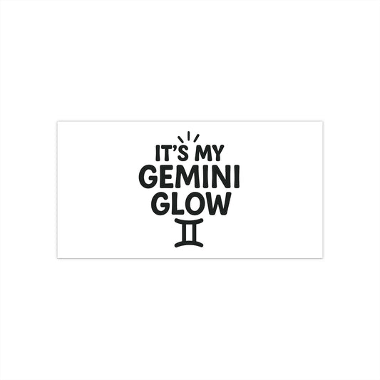 It's My Gemini Glow Bumper Sticker