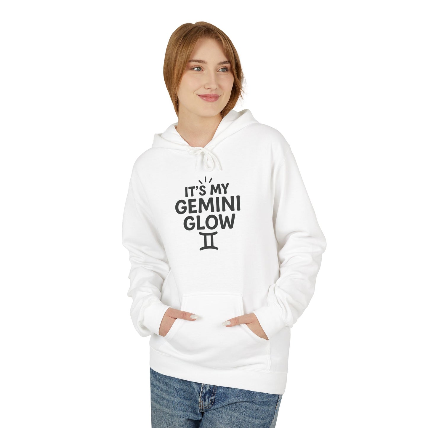 It's My Gemini Glow Unisex Midweight Softstyle Fleece Hoodie