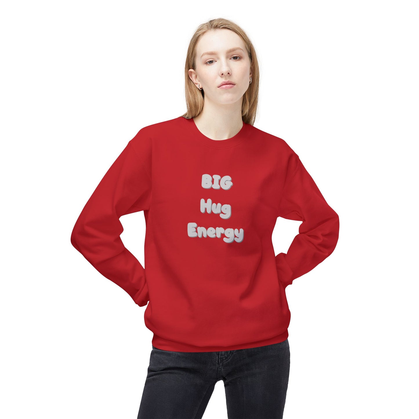 Big Hug Energy Unisex Midweight Softstyle Fleece Crewneck Sweatshirt