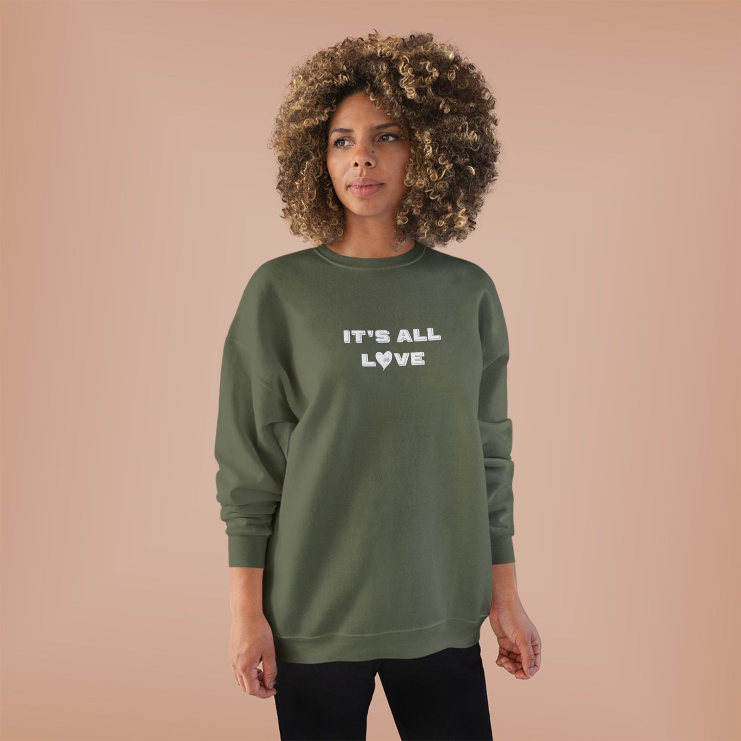 It's All Love Unisex EcoSmart® Crewneck Sweatshirt