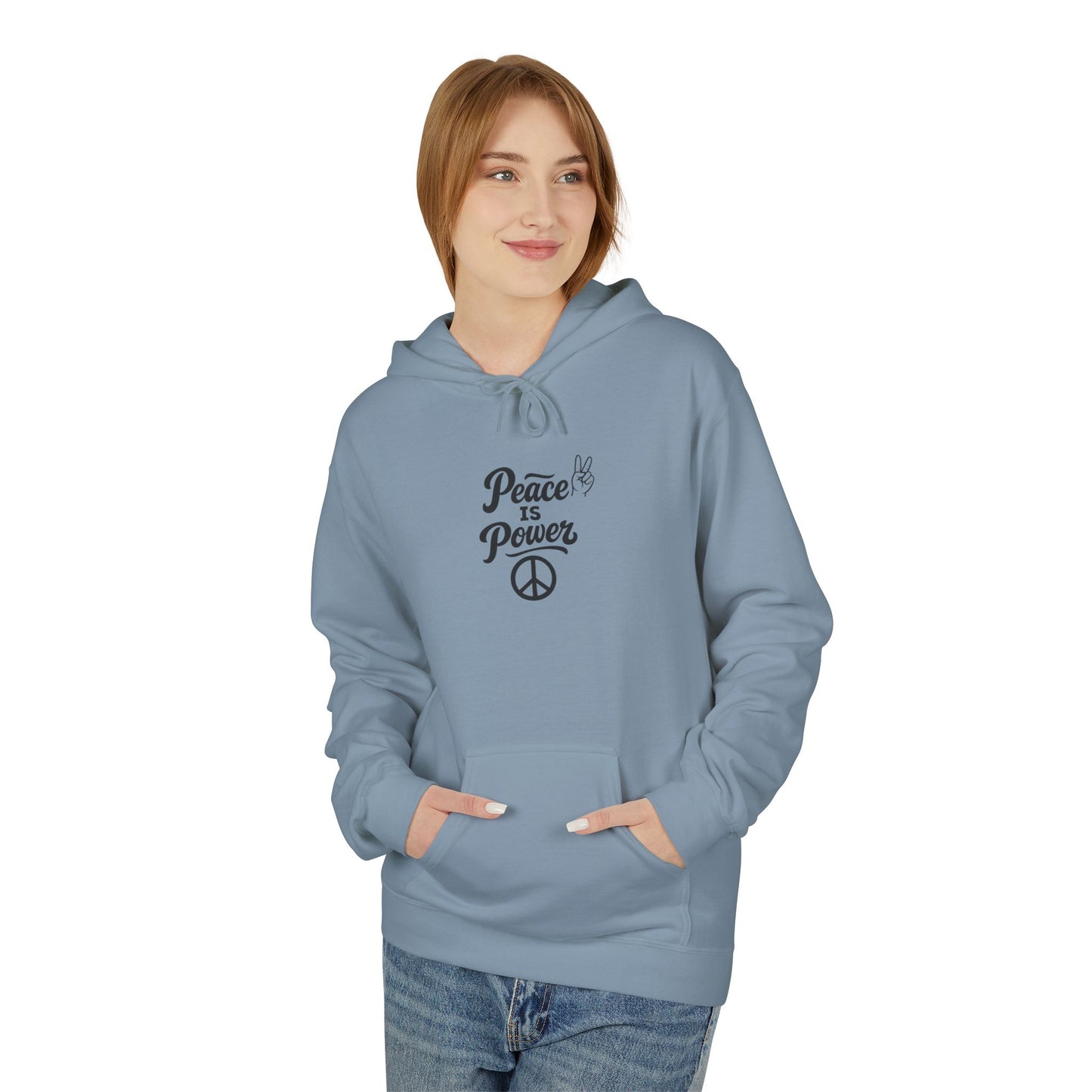 Peace Is Power Unisex Midweight Softstyle Fleece Hoodie