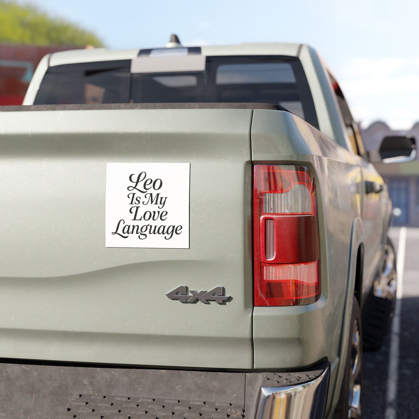 Leo Is My Love Language Car Magnet 5"x5"