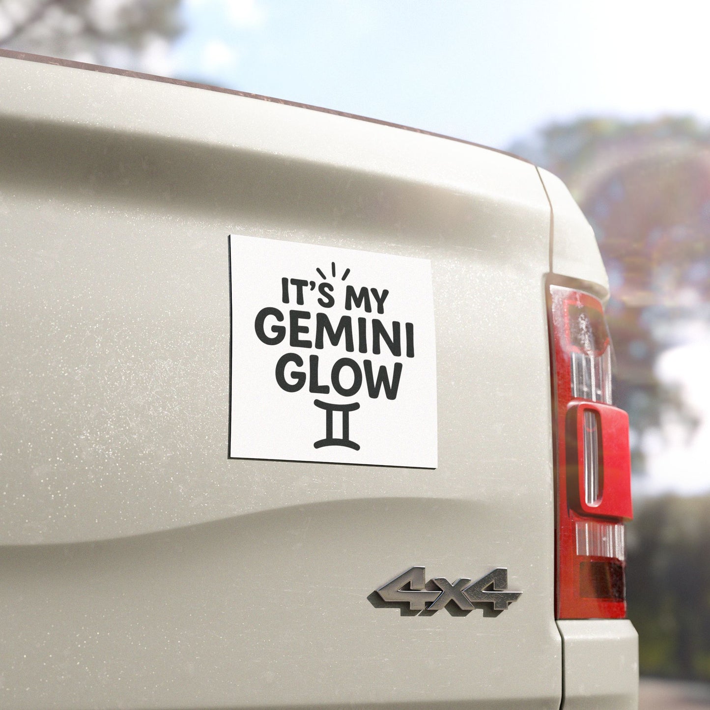 It's My Gemini Glow Car Magnet
