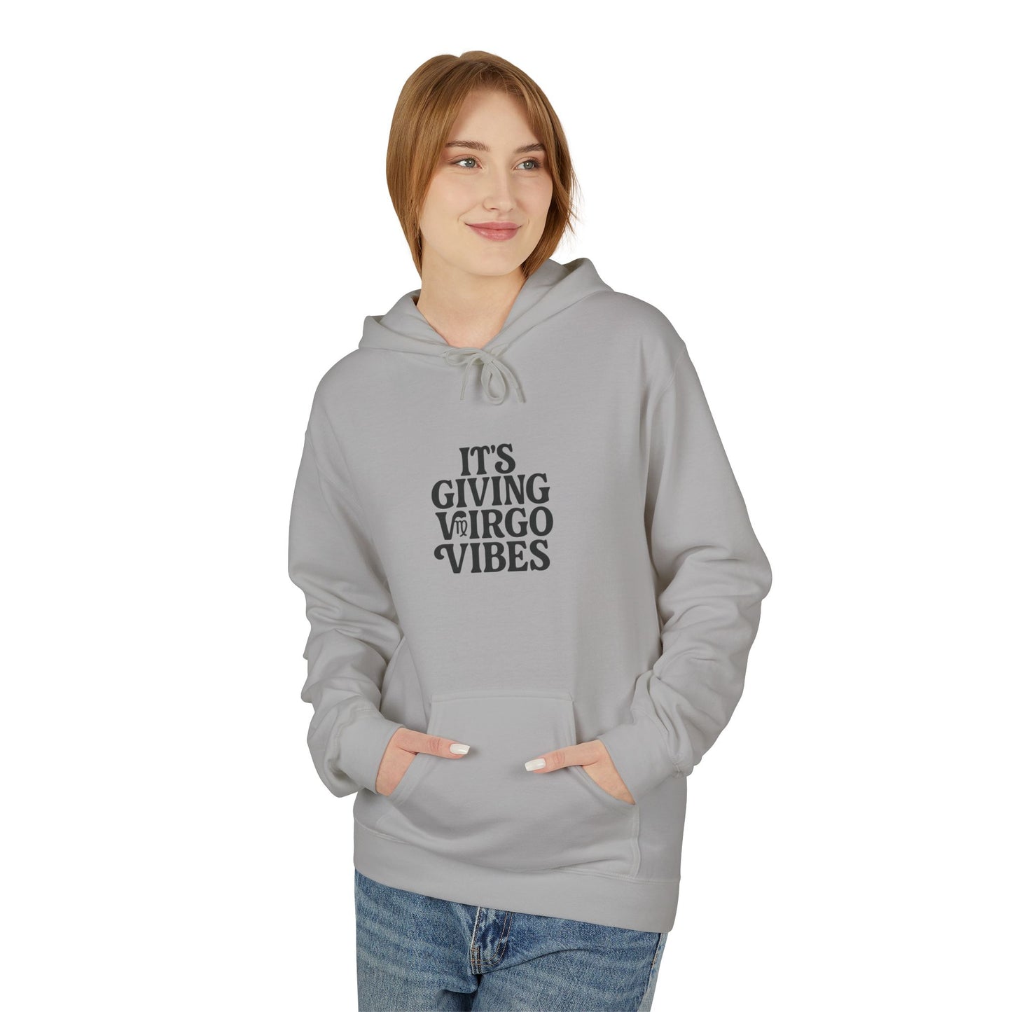 It's Giving Virgo Vibes Unisex Midweight Softstyle Fleece Hoodie