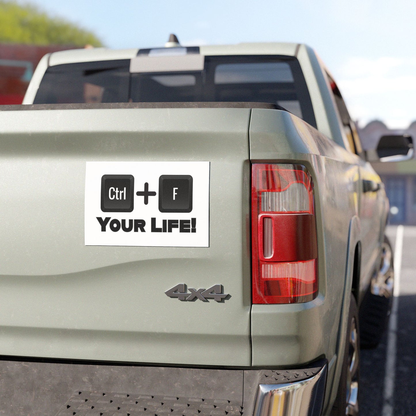CTRL F Your Life Car Magnet