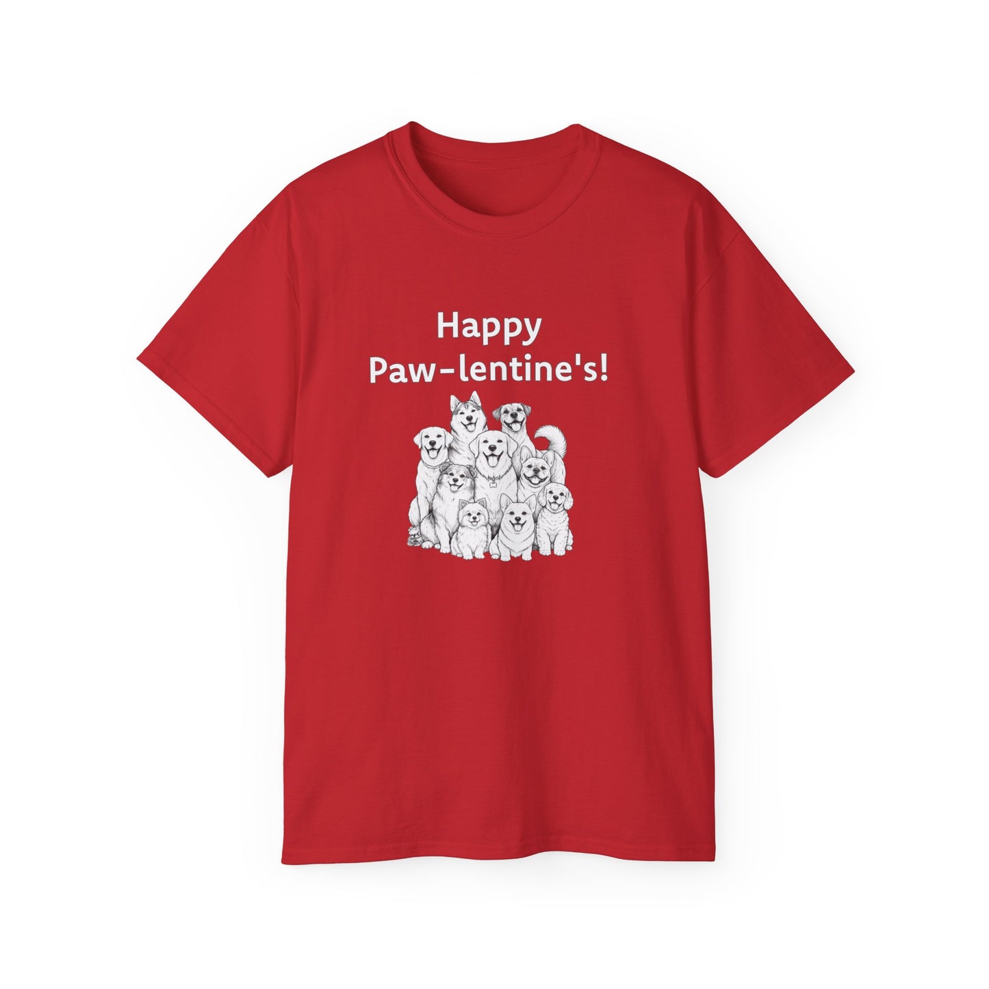 Happy Paw-lentine's Unisex Ultra Cotton Tee