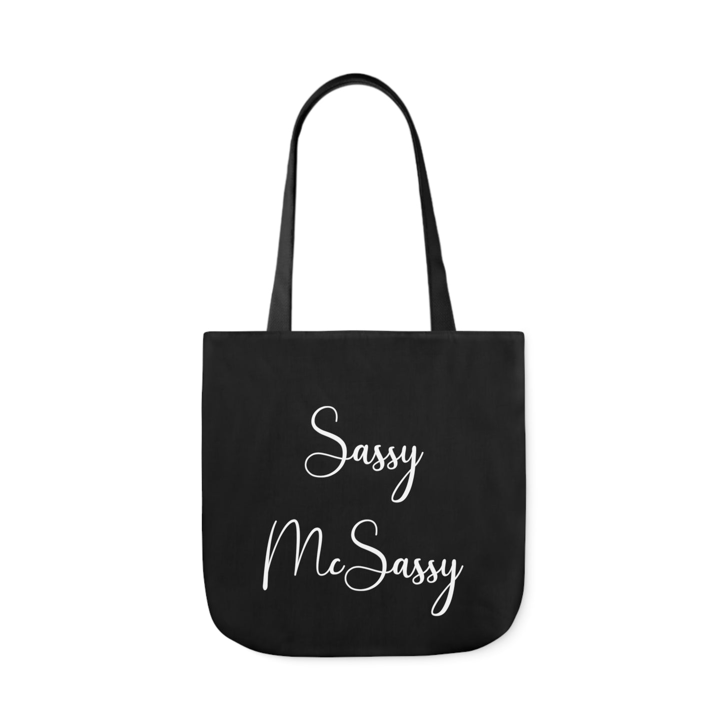 Sassy McSassy Polyester Canvas Tote Bag in Black