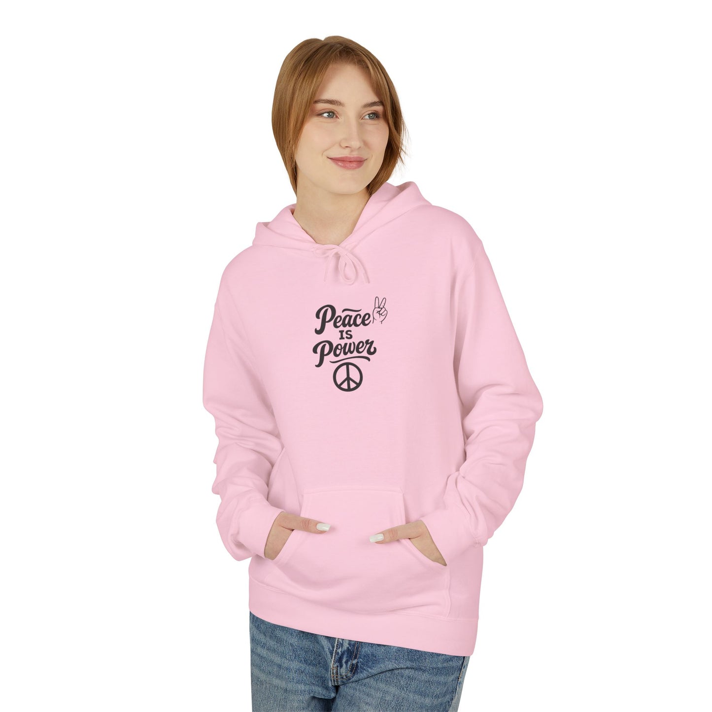 Peace Is Power Unisex Midweight Softstyle Fleece Hoodie