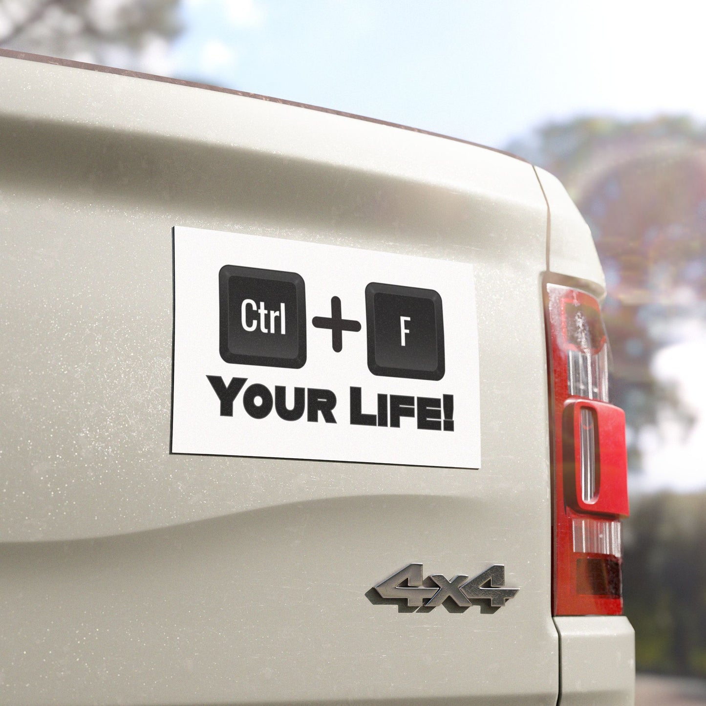 CTRL F Your Life Car Magnet